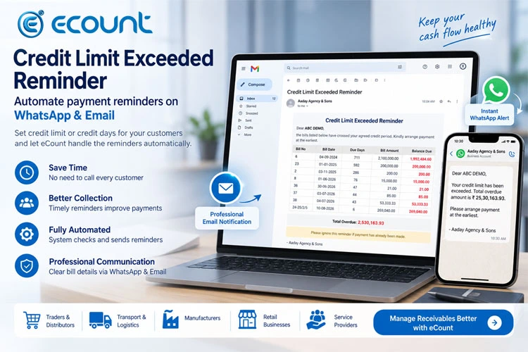 Credit Limit Exceeded Reminder: Automate Customer Payment Reminders with eCount