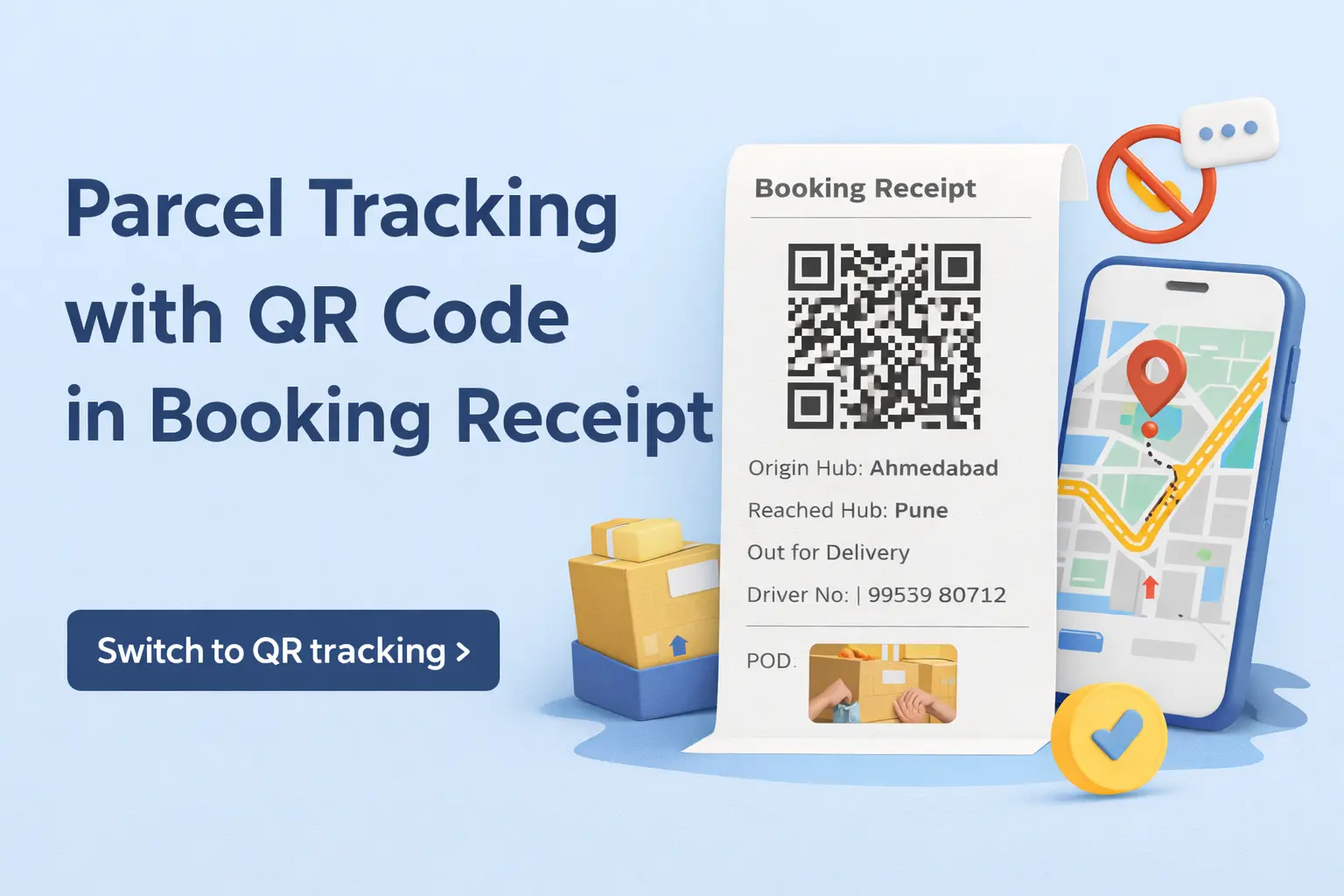 Parcel Tracking with QR Code in Transport Managment Software
