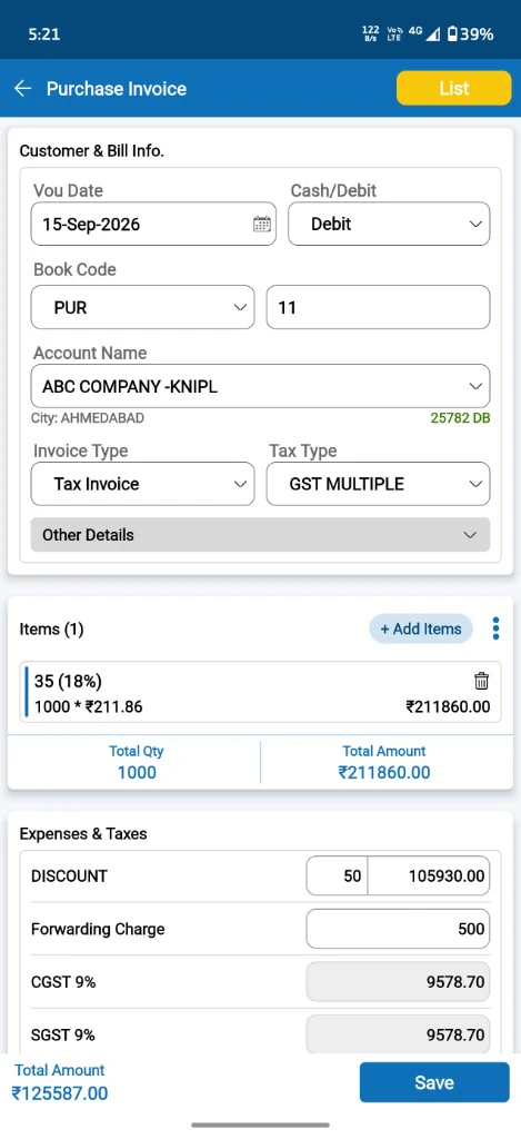 Purchase Invoice